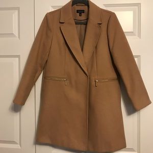 TOPSHOP Tan, Double breasted coat